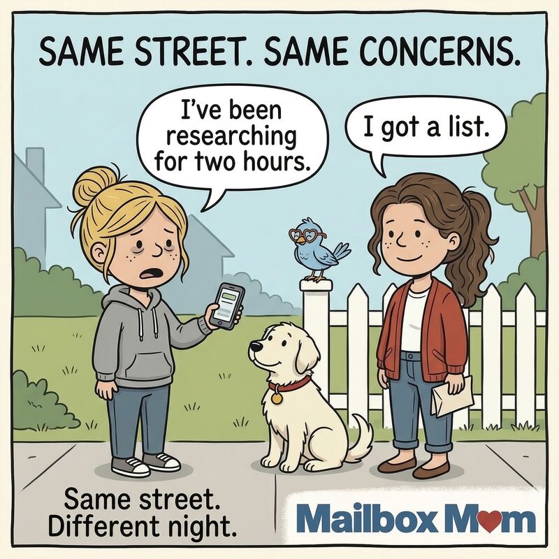 Two moms, same street, same concerns